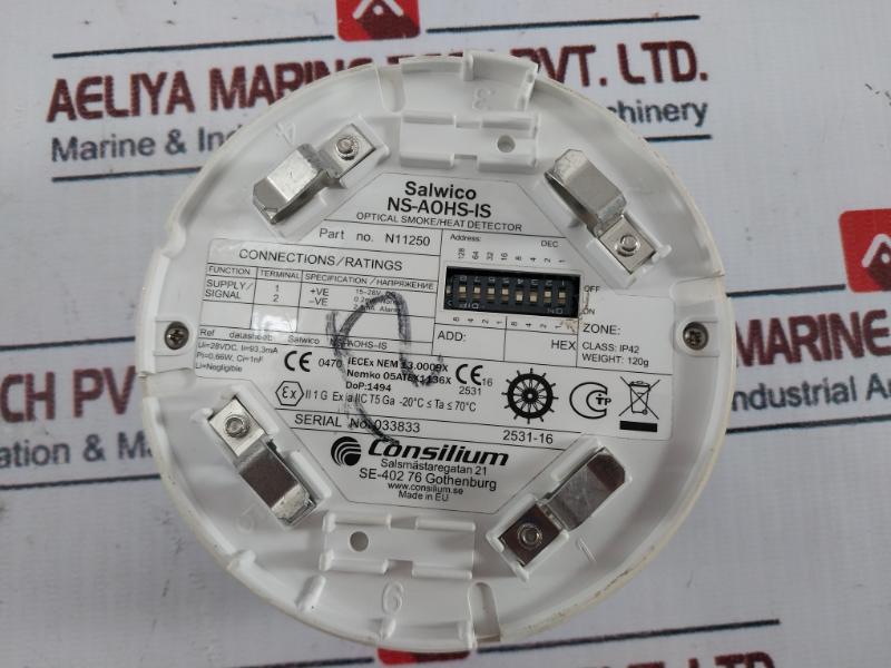 Consilium Ns-aohs-is Heat Detector N11250 15-28V Dc 2.5Ma Alarm