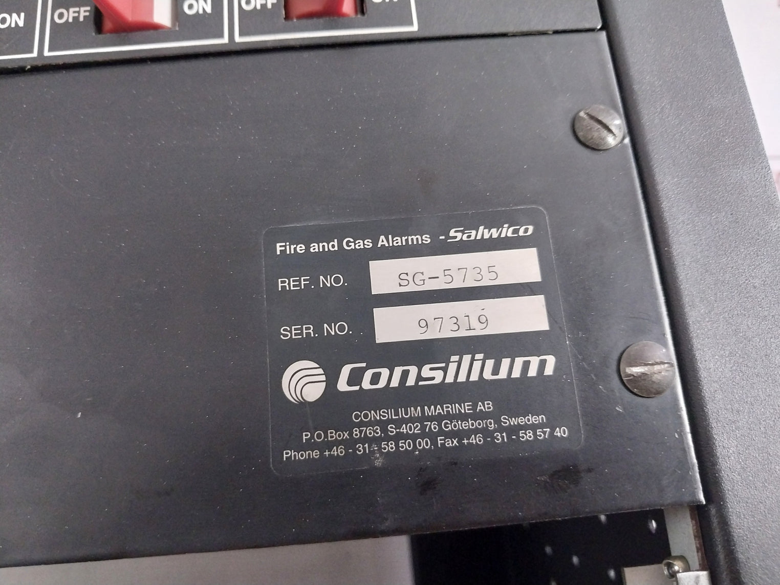 Consilium Salwico C300 Fire And Gas Alarm System Le9720032 Rt900131 0-30V 0-10A