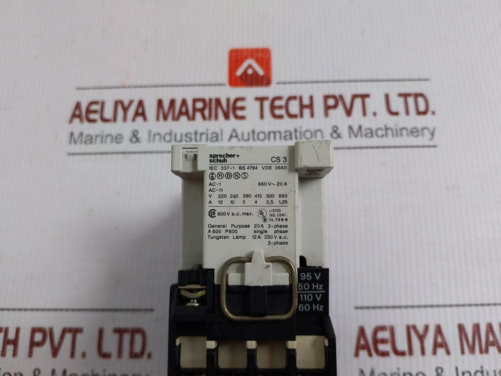 Contact-Block-95V-50Hz-110V-60Hz-10-Amps-Sprecher-Schuh-Cs-3-209526-9