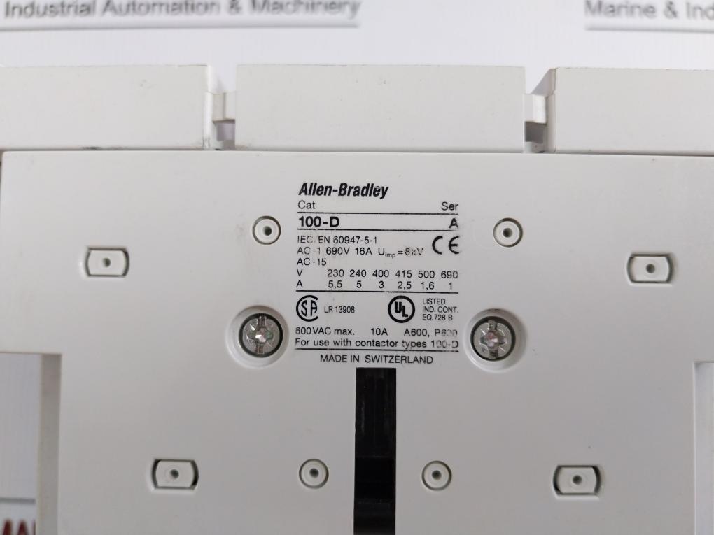 Contactor 100-d180 Ei Allen-bradley 1000V 250A 50/60 Hz