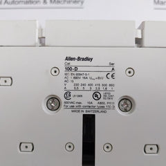 Contactor 100-d180 Ei Allen-bradley 1000V 250A 50/60 Hz