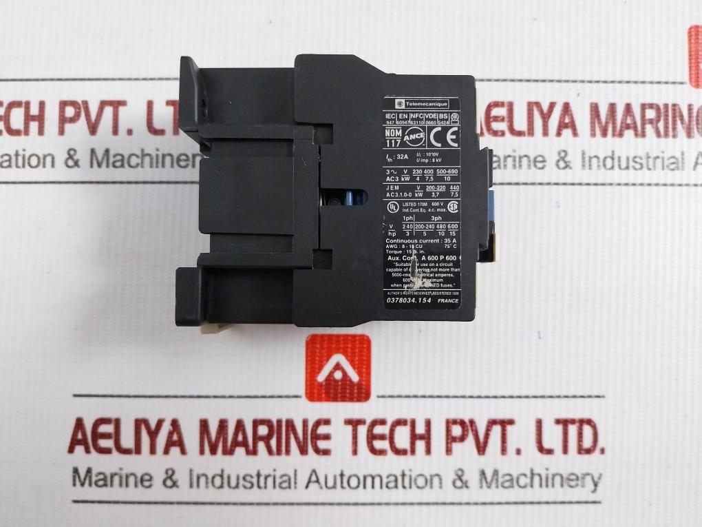 Contactor Lc1 D1810 Telemecanique 1000V/32A