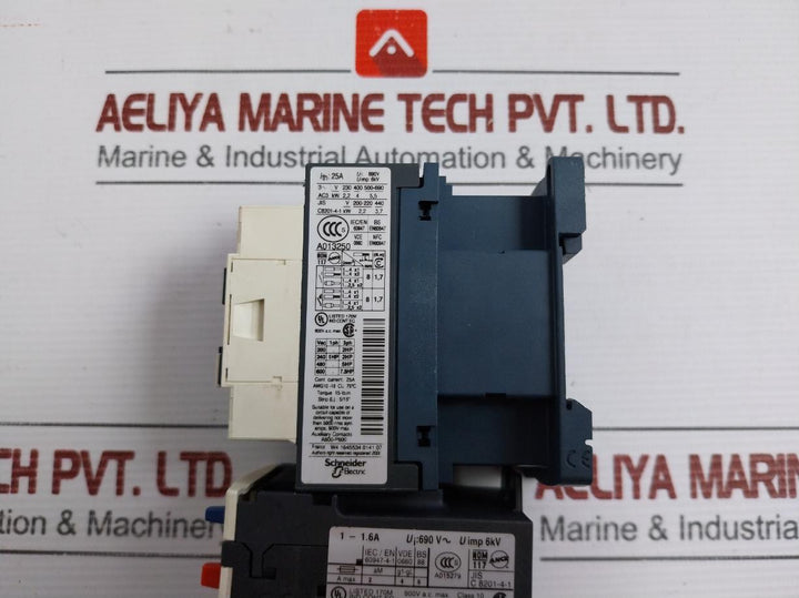 Contactor With Overload Relay By Schneider Electric Lrd06 Tesys D Part No: Lc1D09