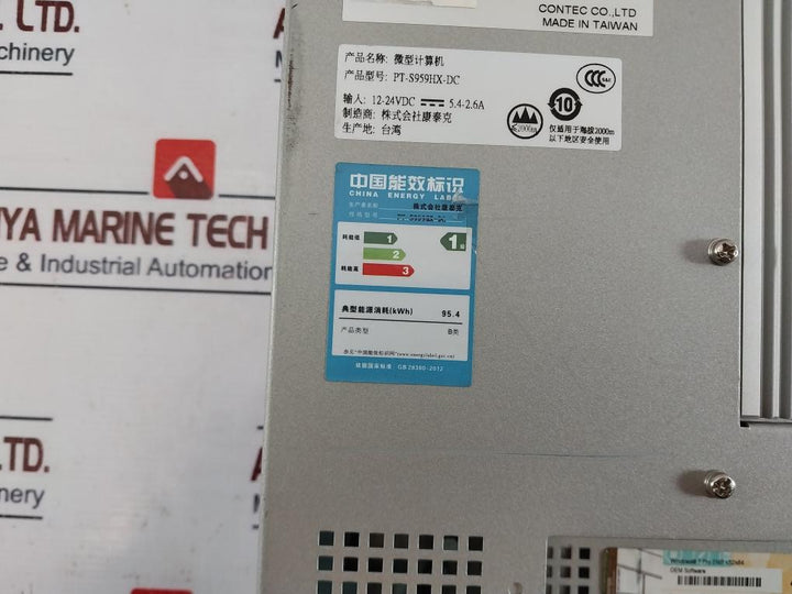 Contec PT-S959HX-DC6000 Panel Touch Microcomputer 5.4-2.6A 12-24Vdc