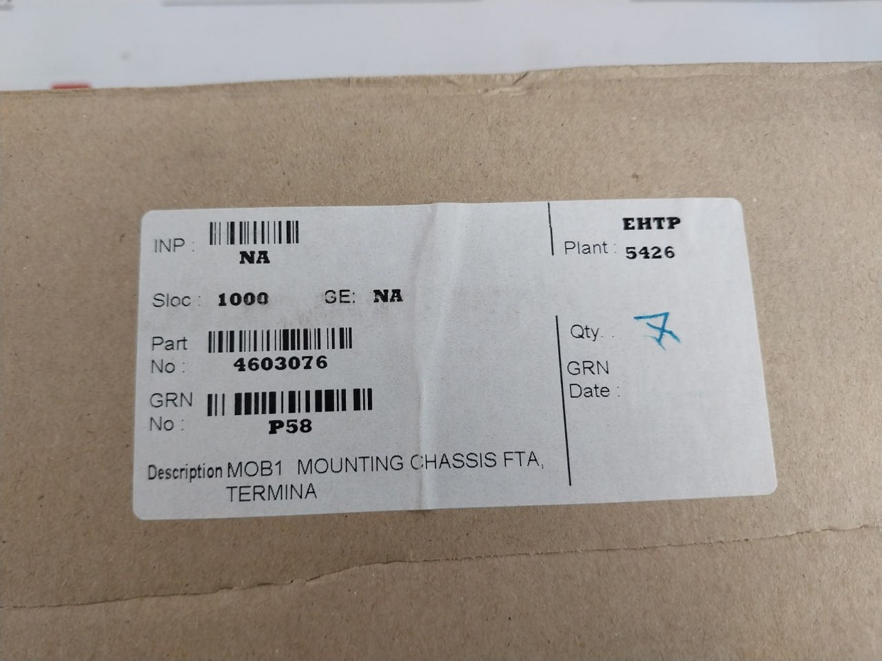 Conteg 4603076 Mob1 Fta Terminals Mounting Chassis P58 5029602011