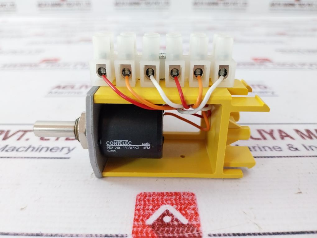 Contelec Pd 2 210-130r/5 Ko 4fm Potentiometer + Rotating Gear 130/5000 Ohm