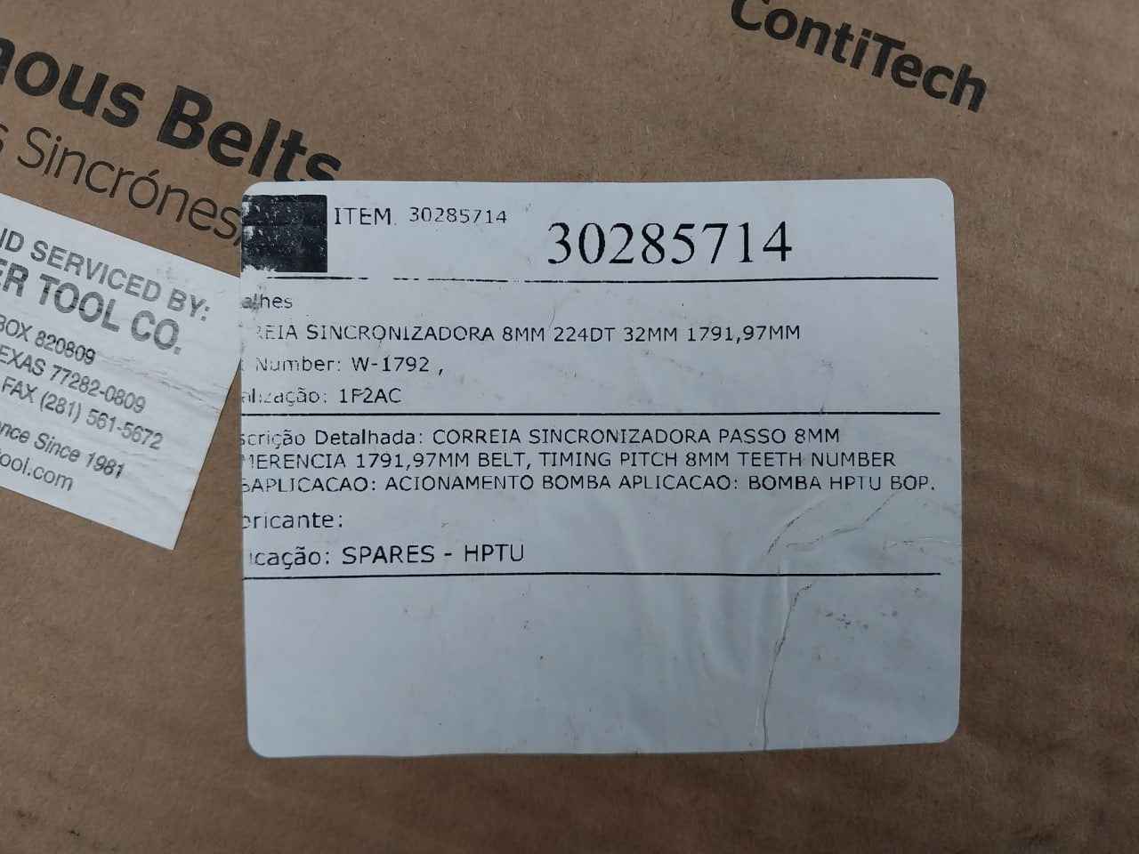 Continental W-1792 Synchronous Belt 8Mm 224Dt 32Mm 1791 97Mm 20038817