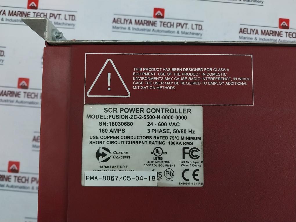 Control Concepts FUSION-ZC-2-5500-N-0000-0000 SCR Power Controller