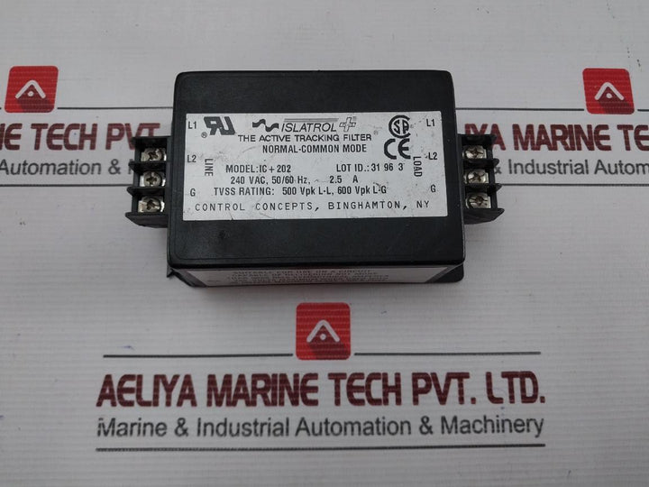 Ic+202 Active Tracking Filter 240 Vac, 50/60 Hz, 2.5A Control Concepts 530 Gm