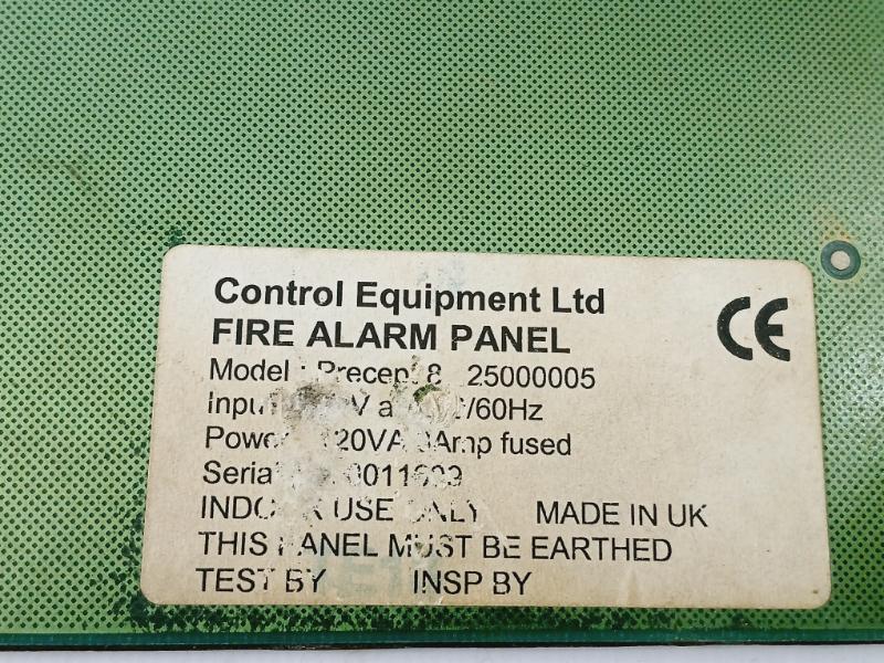 Control Equipment Precept 8 25000005 Fire Alarm Panel 230 V Ac, 50/60 Hz