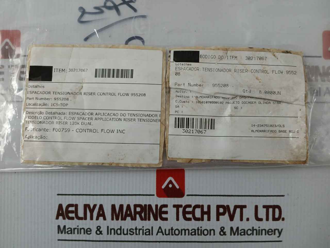 Control Flow 955208 Riser Tensioner Spacer 120K F00759