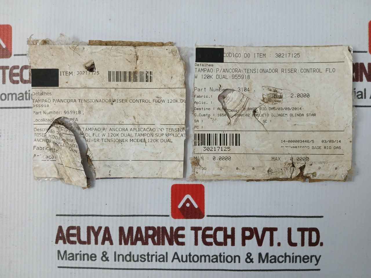 Control Flow 955918 Cap For Tensioner Anchor Riser 120K