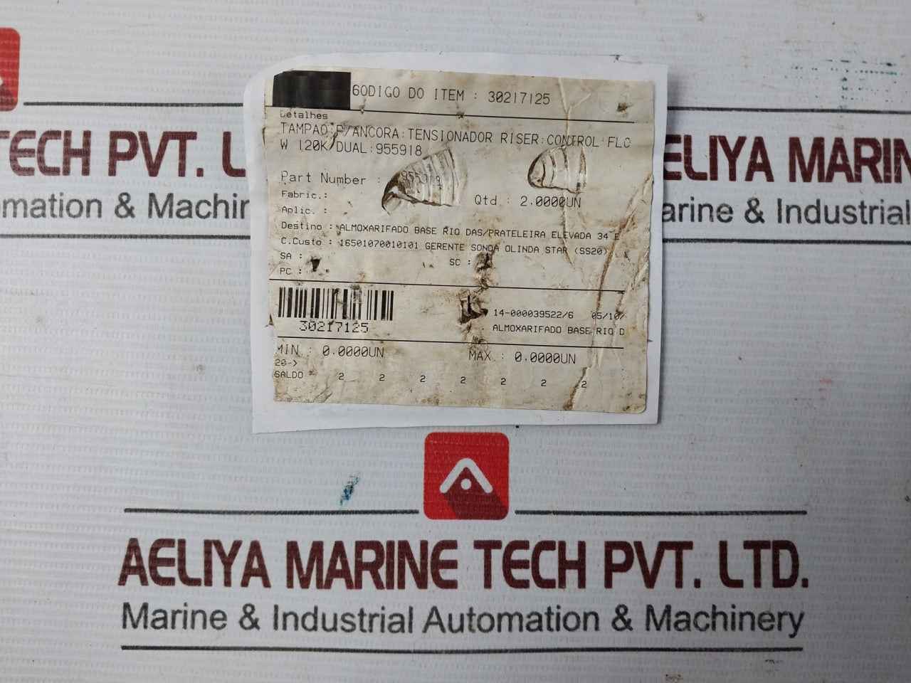 Control Flow 955918 Tampon Block For Riser Tensioner Hn-679144 120K Dual