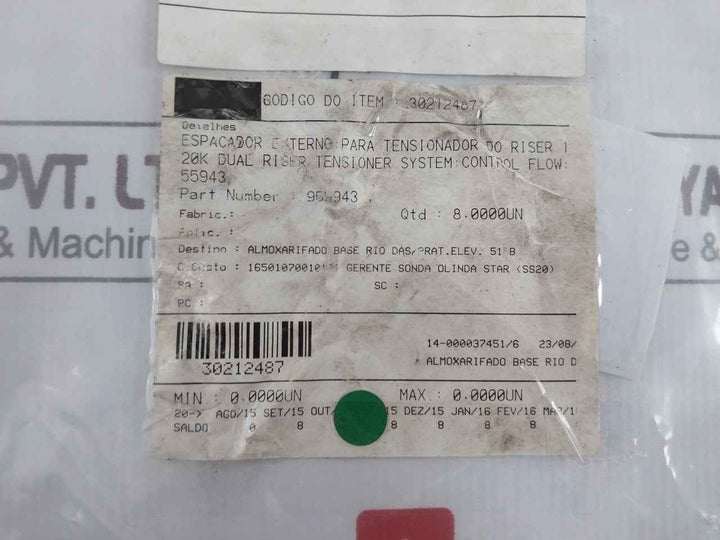 Control Flow 955943 External Spacer For Riser Tensioner 120K Hn.K6463 9055943