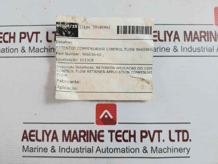 Control Flow 966036-02 Compensator Retainer 30140442