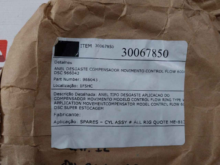 Control Flow 966043 Wear Ring For Movement Compensator 30067850