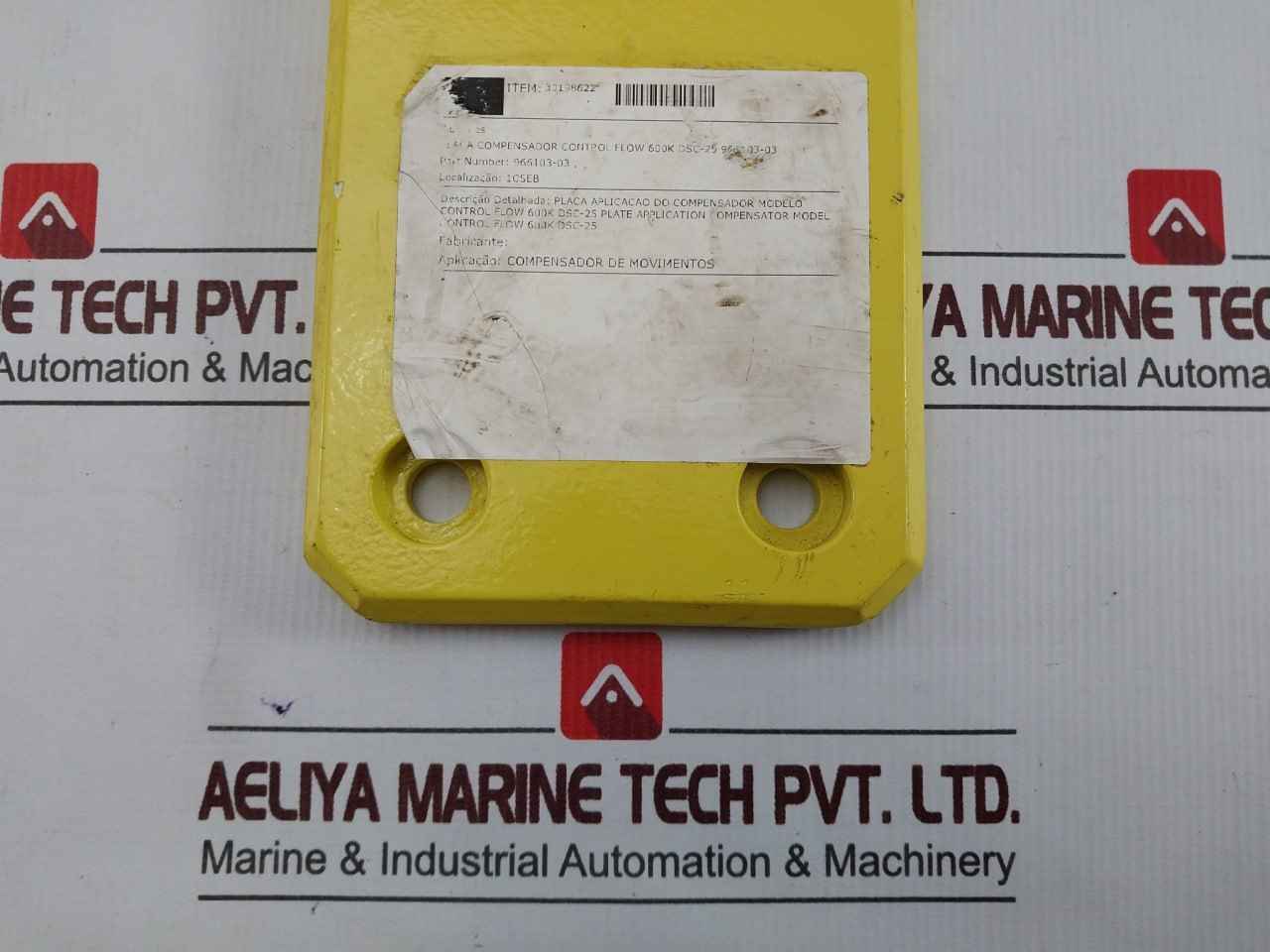 Control Flow 966103-03 Compensator Plate For Motion Compensator 600K Dsc-25