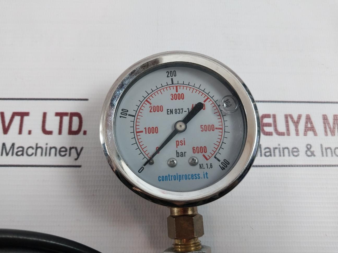Control Process 0-400 Bar Pressure Gauge 0-6000 Psi En 837-1