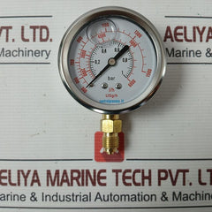 Control Process Mirg63G1/4-0/1-b/Lh/Lsgh Stainless Steel Pressure Gauge 0-1 Bar