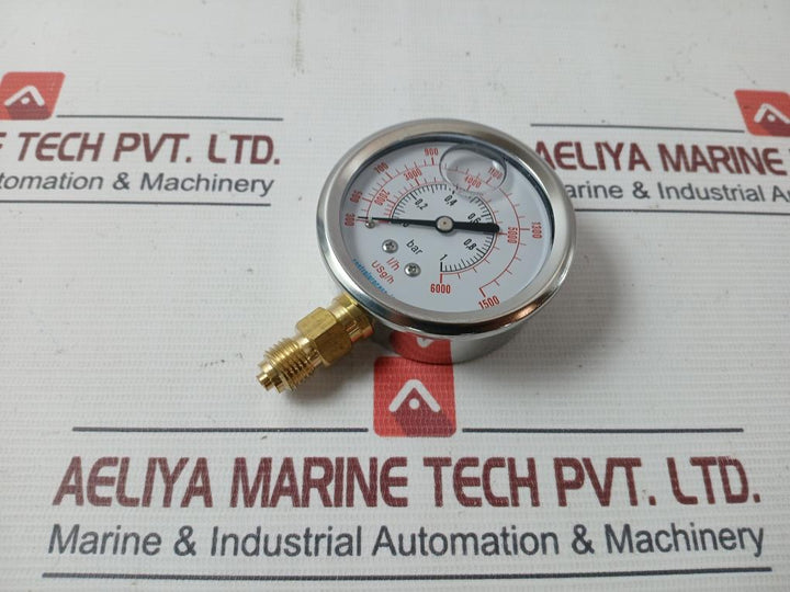 Control Process Mirg63G1/4-0/1-b/Lh/Lsgh Stainless Steel Pressure Gauge 0-1 Bar