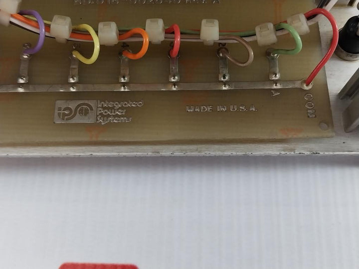 Control Rack Module 9603, 1026, 8991 Rev. E 1981 Integrated Power Systems