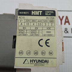 Control Relay 110V Hyundai Hmt 31