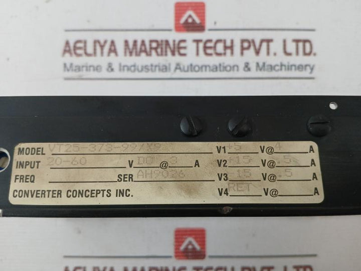 Converter Concepts Vt25-373-99/X9 Power Supply Converter 20-60V Dc@ 3A