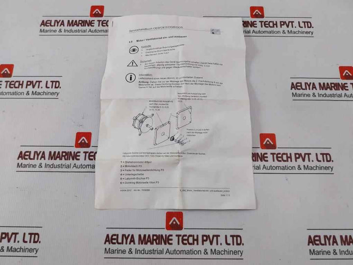 Convotherm 2617294 Fixing Part For Motor 2625109