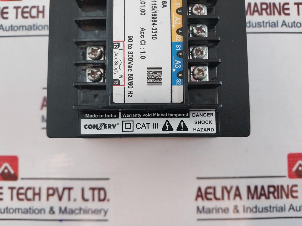 Conzerv Dm3110 Digital Amp Meter 90 To 300Vac 50/60Hz