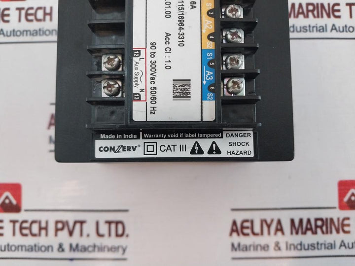 Conzerv Dm3110 Digital Amp Meter 90 To 300Vac 50/60Hz