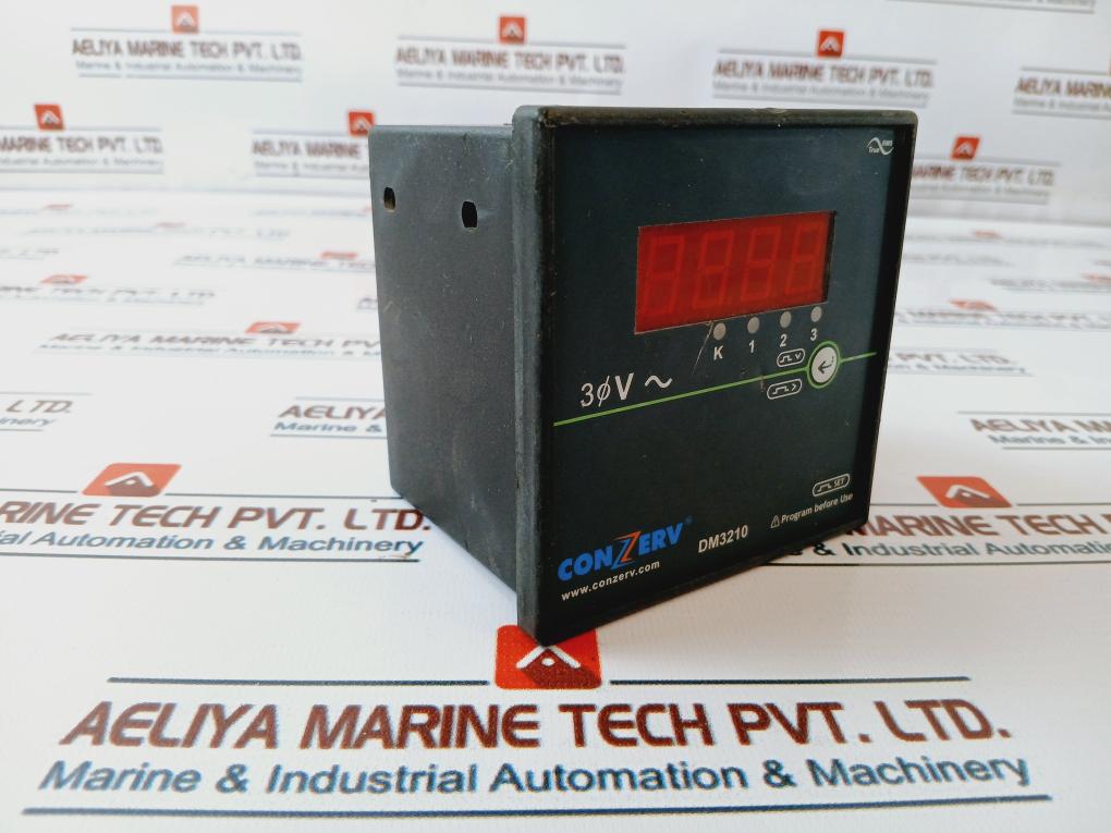 Conzerv Dm3210 Three Phase Voltmeter 90 To 300 Vac 50/60Hz