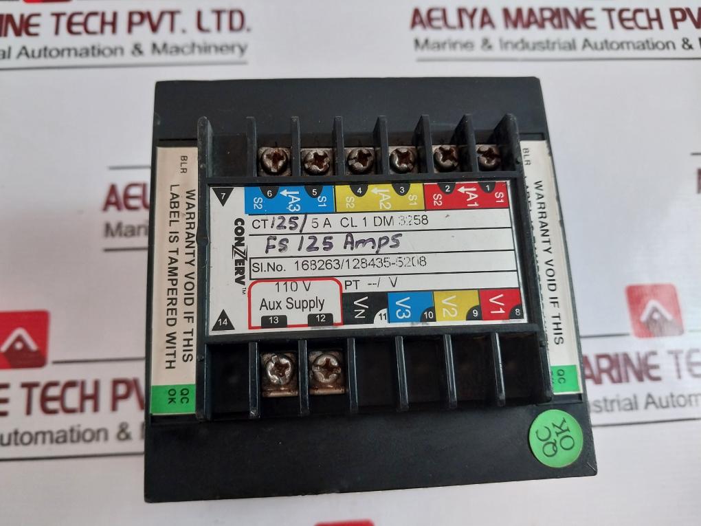 Conzerv Dm 3258 Digital Panel Meter, 110V Aux Supply, 50/60Hz