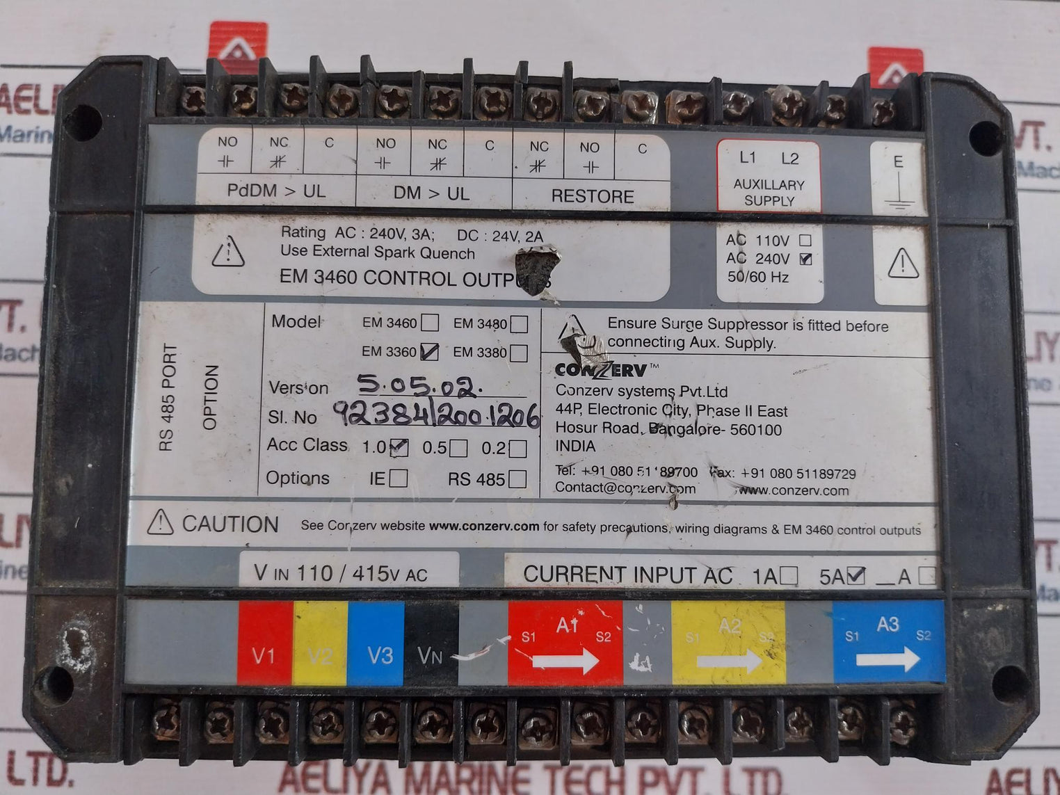 Conzerv Em 3360 True Rms Power Energy Monitor 50/60Hz