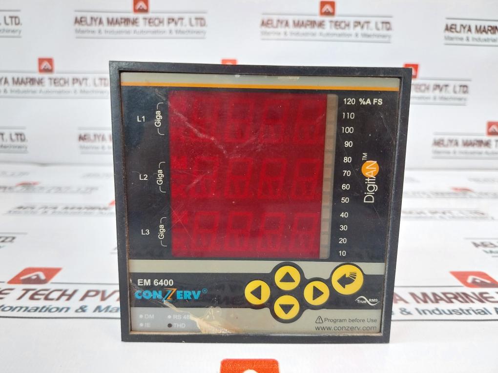 Conzerv Em 6400 Energy Meter 44 To 300V Ac Dc