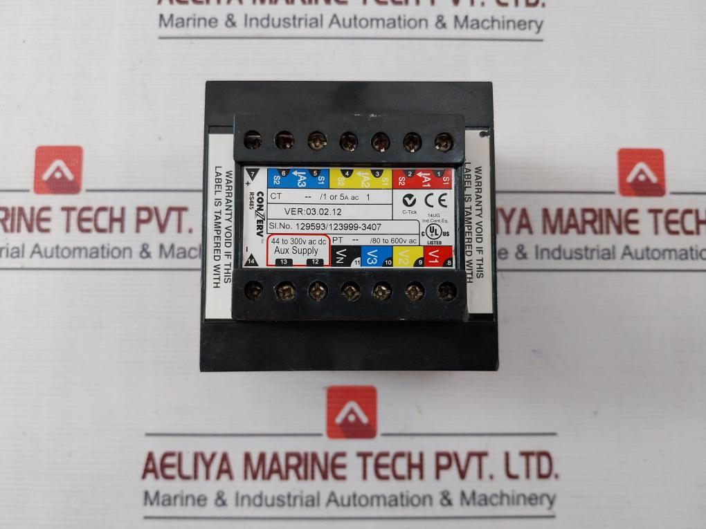 Conzerv Em 6400 Power Meter Rs485 44 To 300V Ac Dc 10 To 120% Load