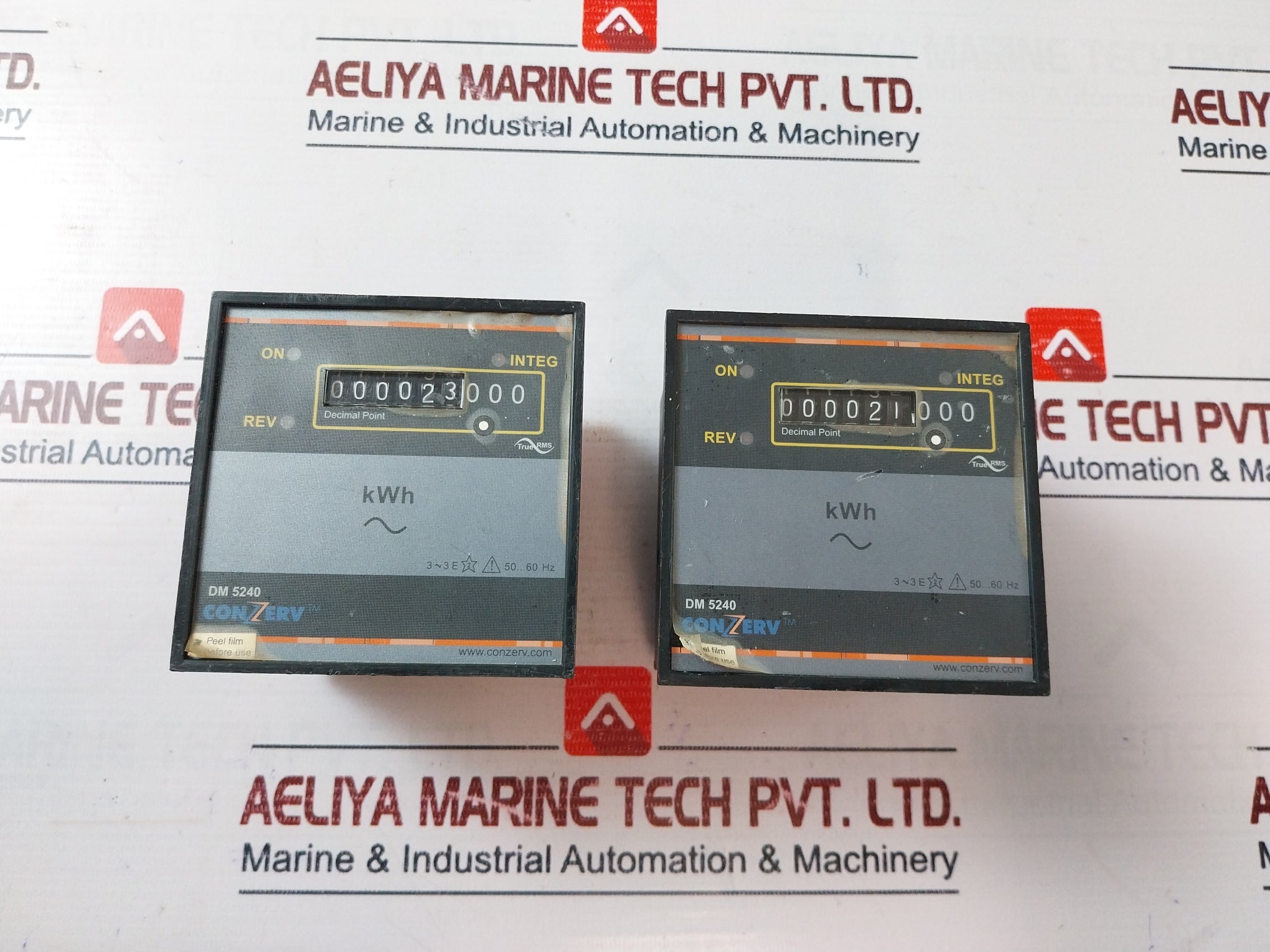 Conzerv Dm 5240 True Rms 3 Phase Meter Ct 250/5A  Aux 240V Fs 179.69 Kwh