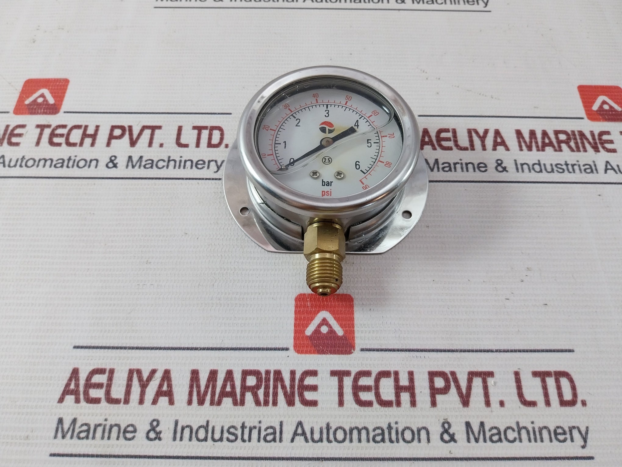 Cool Dynamic Ss-3072 Water Pressure Gauge 0-6 Bar 0-90 Psi