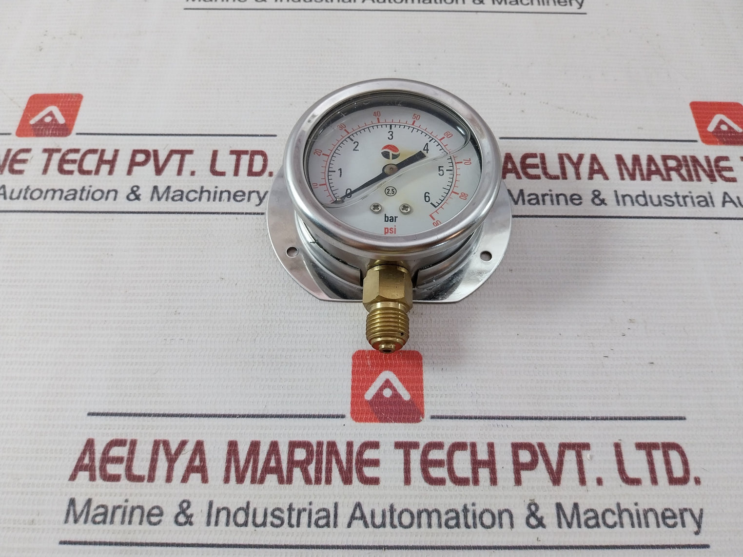 Cool Dynamic Ss-3072 Water Pressure Gauge 0-6 Bar 0-90 Psi