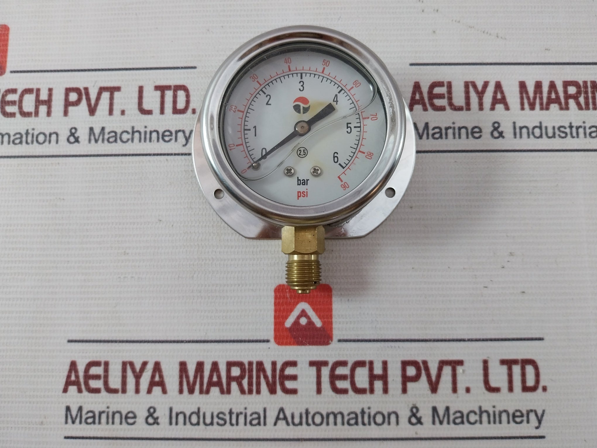 Cool Dynamic Ss-3072 Water Pressure Gauge 0-6 Bar 0-90 Psi