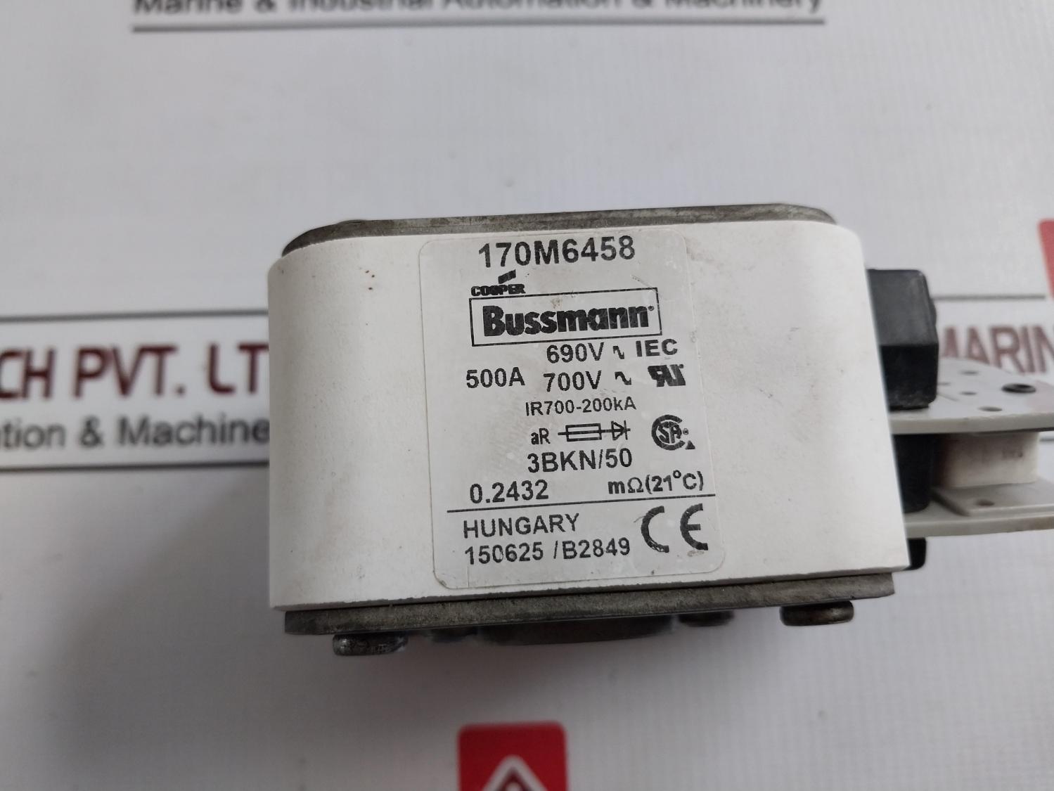 Cooper Bussmann 170M6458 High Speed Square Body Fuse 2A 250Vac 690V-iec