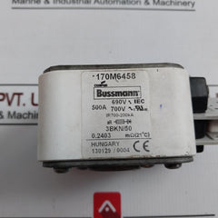 Cooper Bussmann 170M6458 High Speed Square Body Fuse 500A 690V 2A 250Vac