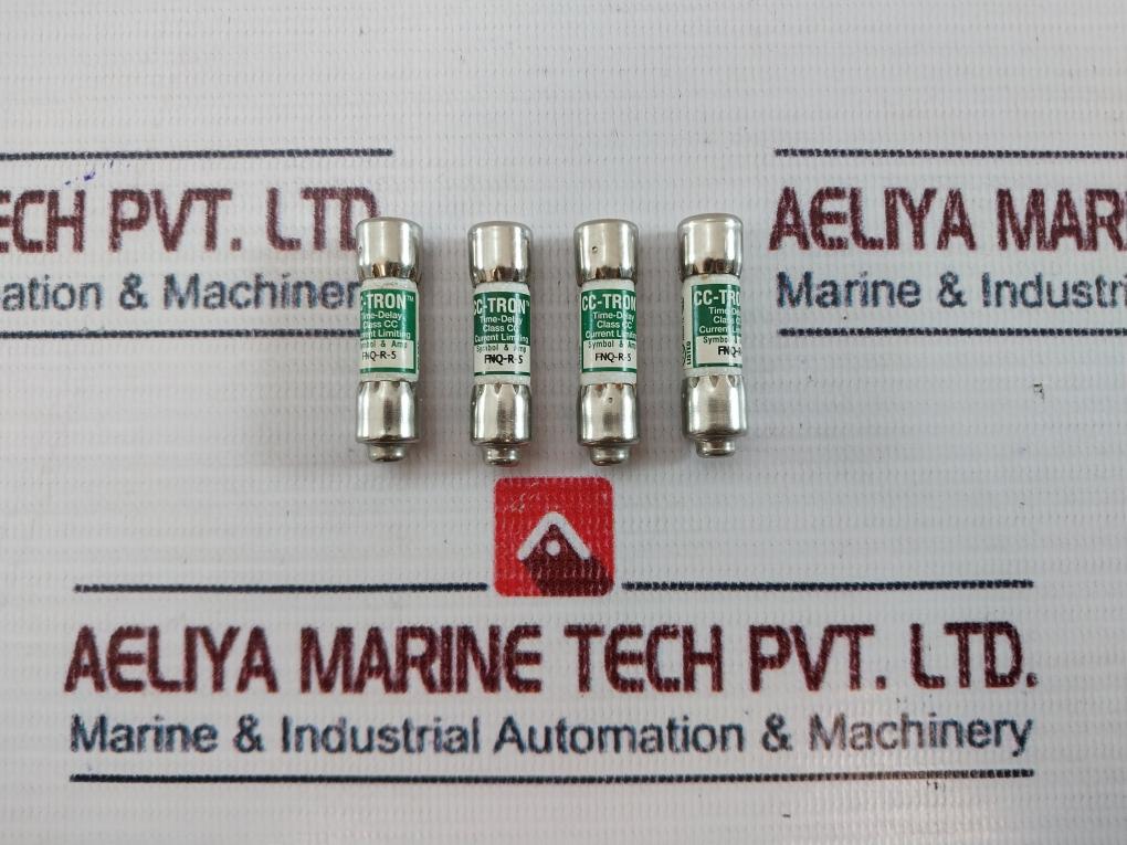 Lot of 4X Cooper Bussmann FNQ-R-5 CC-TRON Class CC Time Delay Fuse 600Vac