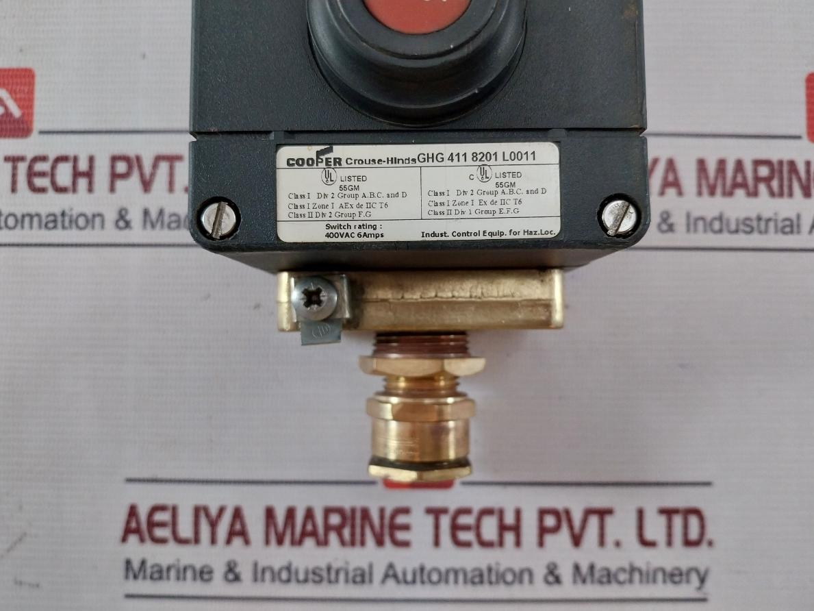 Cooper Crouse-hinds Ghg 411 8201 L0011 Push Button Control Station