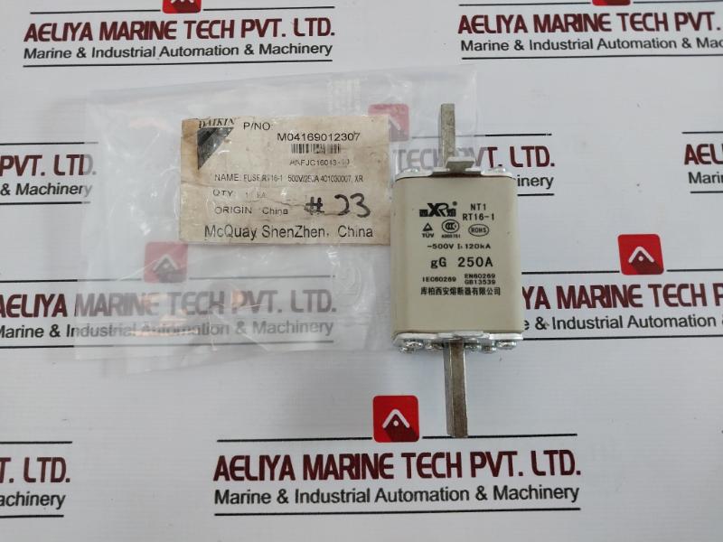 Cooper Xi'an Fuse A005751 500v 250a, I1 120ka, Iec60269 , Nt1 Rt16-1