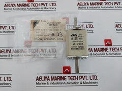 Cooper Xi'an Fuse A005751 500v 250a, I1 120ka, Iec60269 , Nt1 Rt16-1