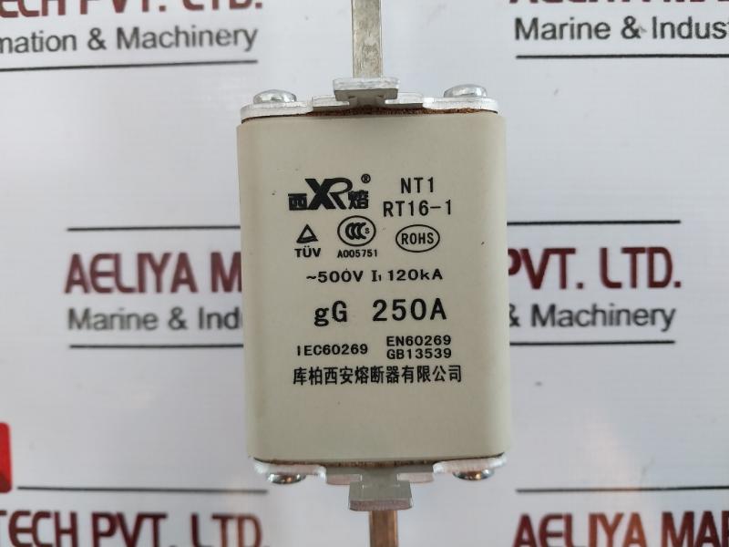 Cooper Xi'an Fuse A005751 500v 250a, I1 120ka, Iec60269 , Nt1 Rt16-1