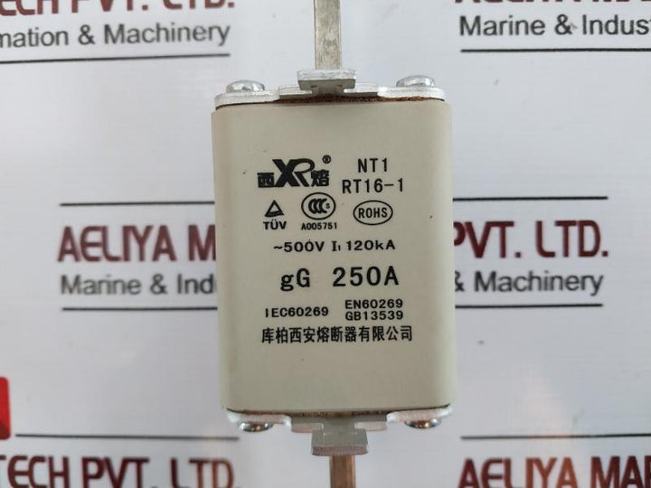 Cooper Xi'an Fuse A005751 500v 250a, I1 120ka, Iec60269 , Nt1 Rt16-1