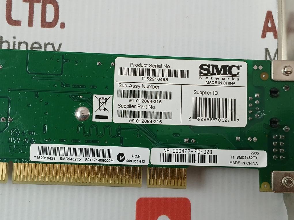 Copper Gigabit Pci Adapter Smc9452Tx Smc