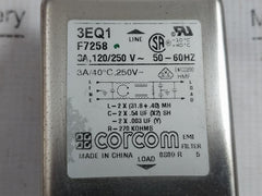 3Eq1 F7258 Emi Filter 3A 120/250V 50-60Hz Corcom