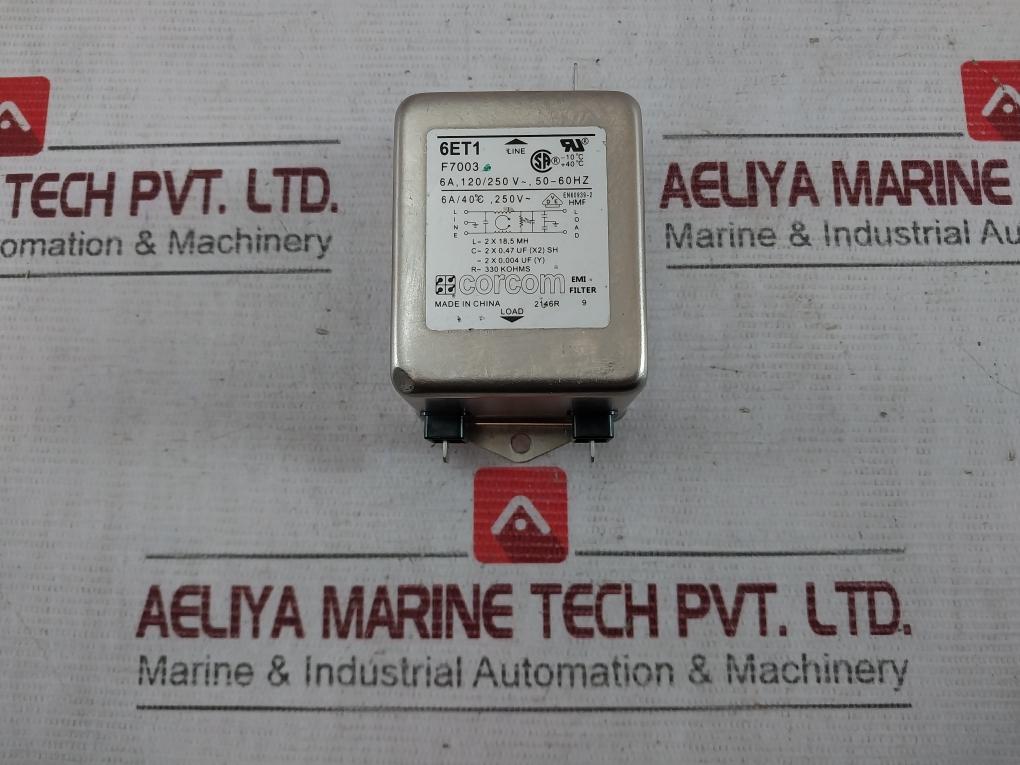 Corcom 6Et1 Power Line Filter 6A 20/250V 50-60Hz En60939-2